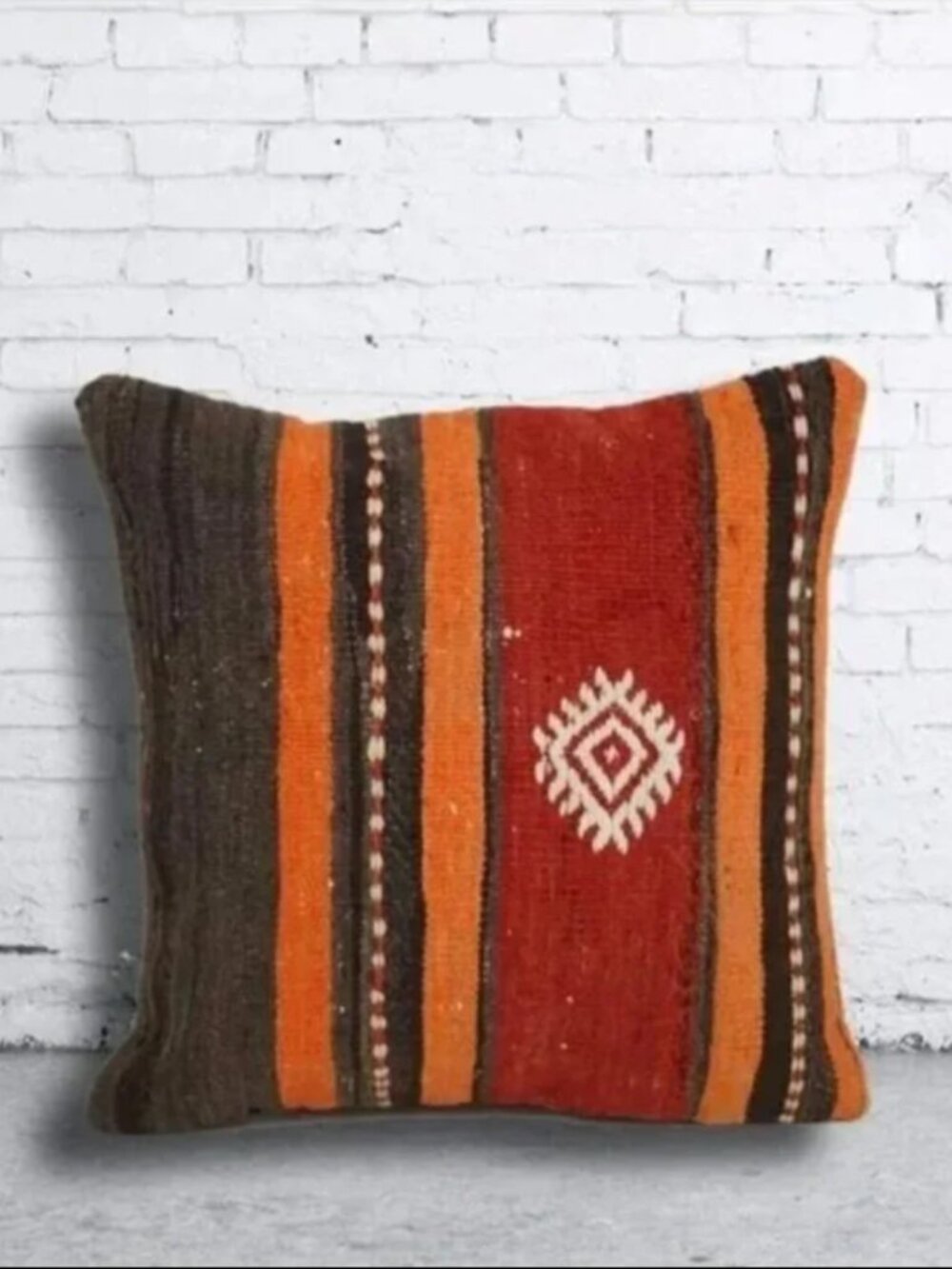 Turkish Kilim Pillowcase (16x16in)